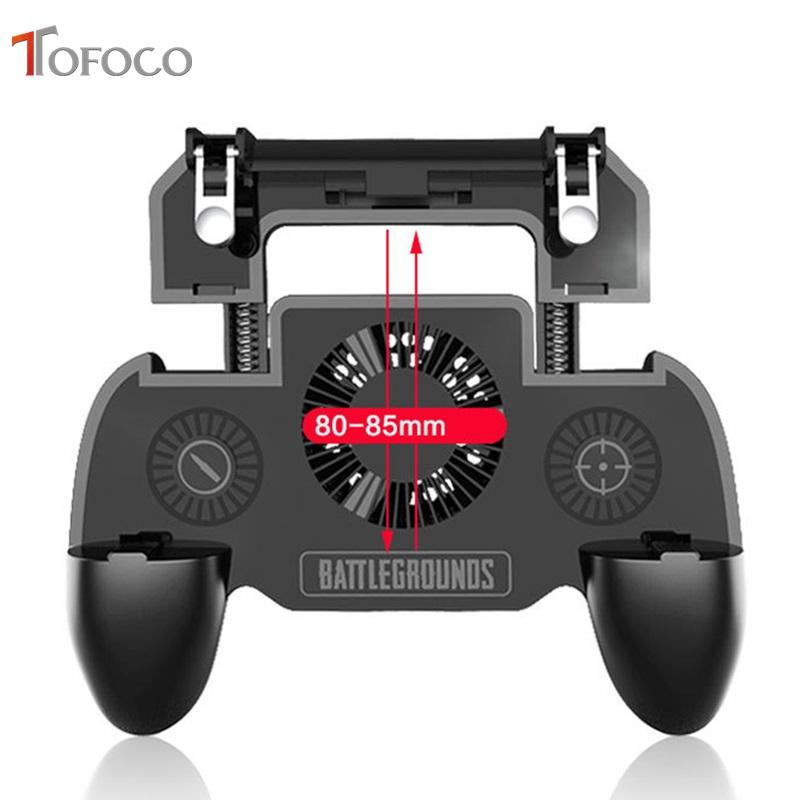 PUBG BEST Quality Controller Gamepad Pubg Mobile Trigger L1R1 Shooter Joystick Game Pad Phone Holder Cooler Fan with 2000mAh Power Bank. 