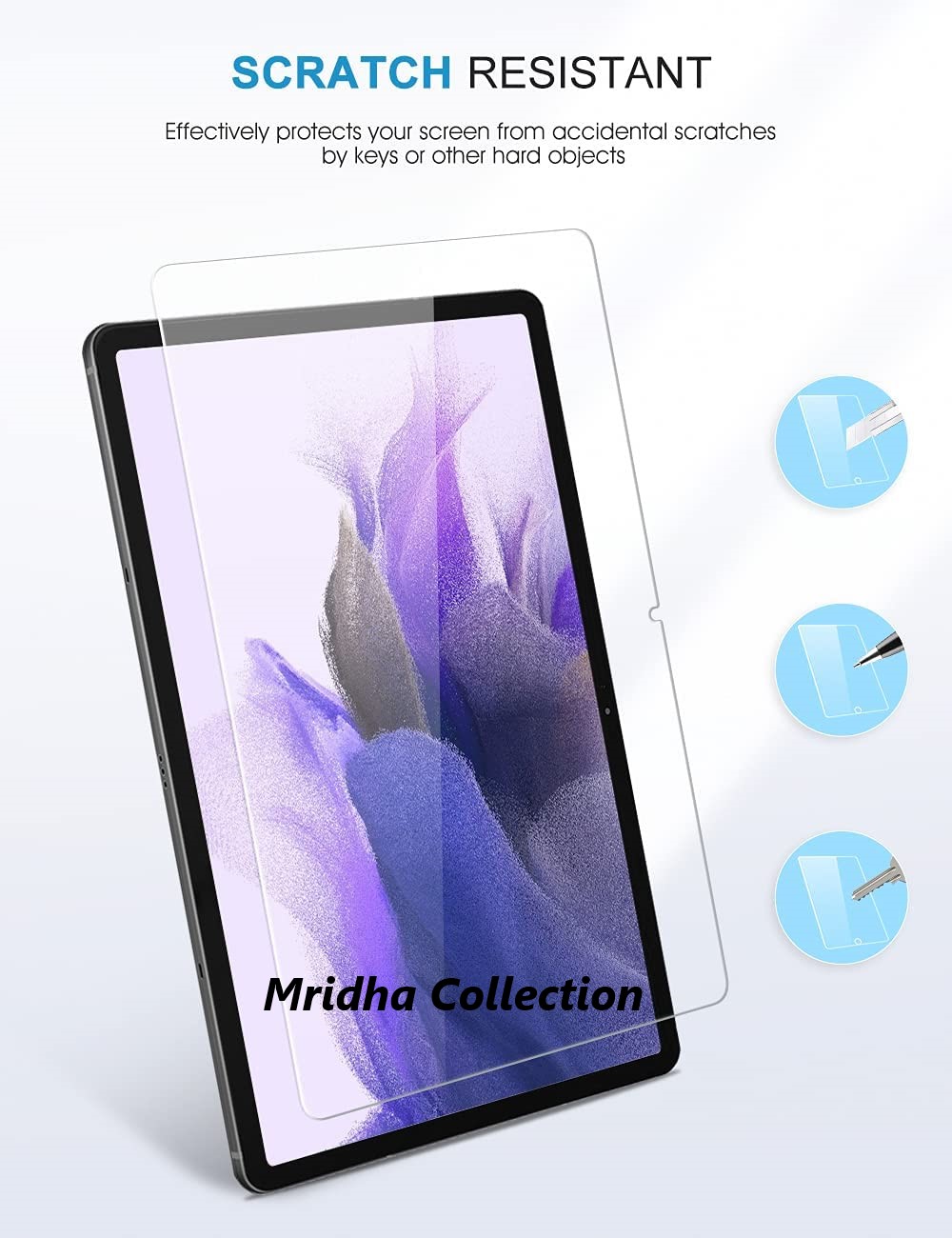 Samsung Galaxy Tab S7 Plus / Samsung Galaxy Tab S7 FE Screen Protector, Tempered Glass for Galaxy Tab S7 Plus/Tab S7 FE 5G (12.4 Inch) with S Pen Compatible. 