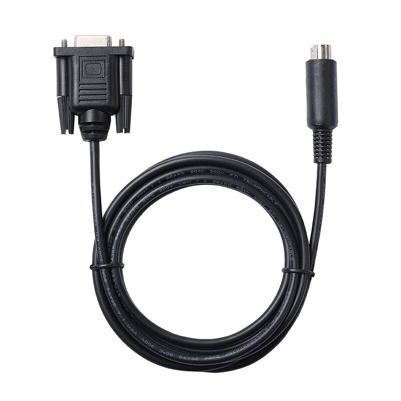 D-sub 9 Pin DB9 Female to Mini Din 6 Pin RS232 Serial Communication Cable For LS XGB XBM XBC PLC to PC Control Cable. 