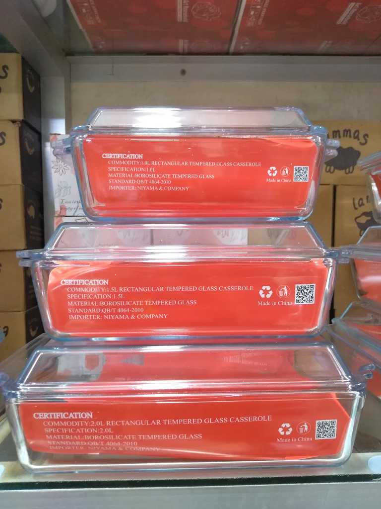 3pc Oven Proof Glass Serving Dish - Transparent 6 Pcs Set. Transparent No Ratings