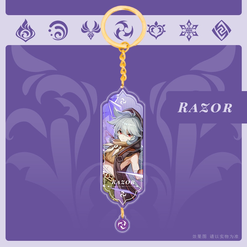 Genshin Impact Game Keychain para mulheres, personagem de folha