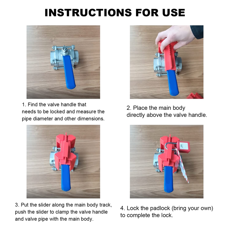 Ball Valve Locking, Adjustable Ball Valve Locking Device, Small. 