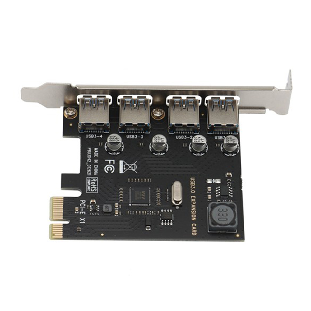 【FUPANG】SSU 4 USB 3.0 PCI-E Expansion Card PCI Express PCIe USB 3.0 HUB USB3.0 Controller USB3.0 PCIe. 