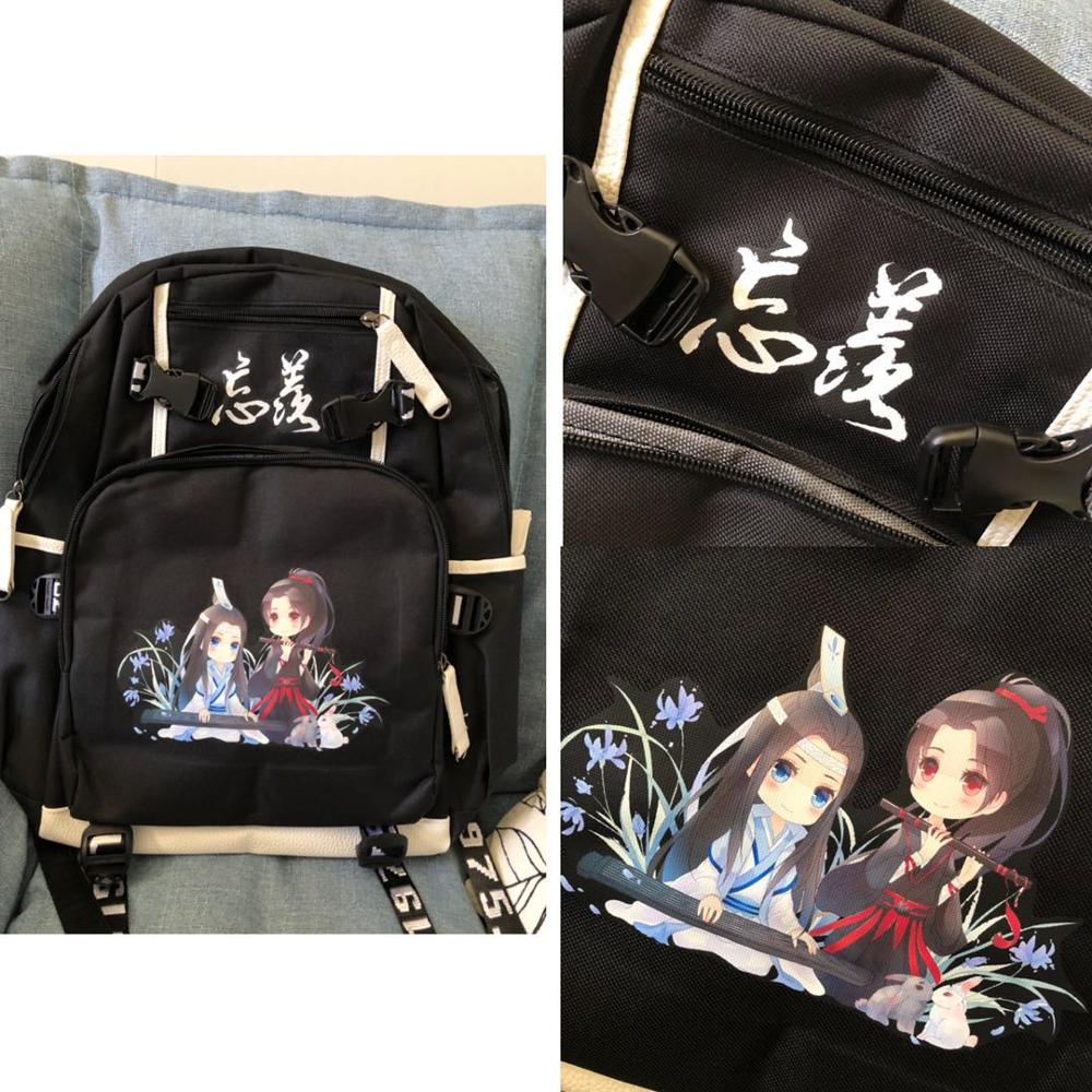 Mo Dao Zu Shi Grandmaster of Demonic Cultivation Wei Wuxian Lan Wangji Cosplay Backpack School Shoulder Bag Travel Rucksack. 