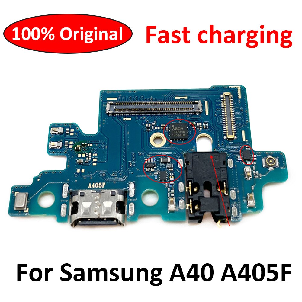 USB Board Charging Port Board USB Connector Board Flex Cable For Samsung A40 A405 A405F Tested. 