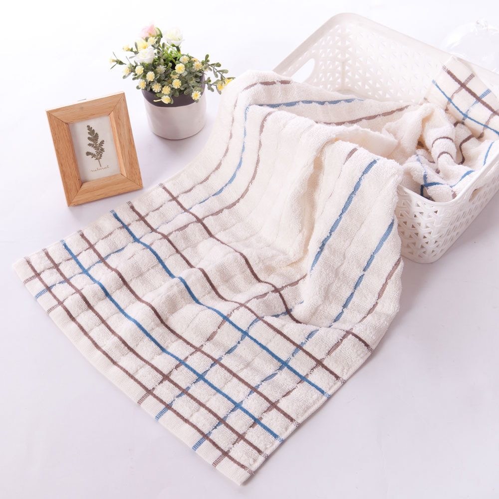 Gold cotton towel satin wavy 70*34 cotton face towel factory direct wholesale GA1016