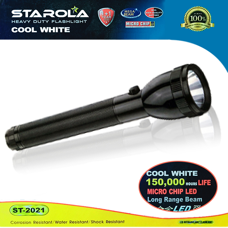 Heavy Duty Flashlight Torch Light And Best Rechargeable LED Flashlight STAROLA Brand ST-2011 2021. 