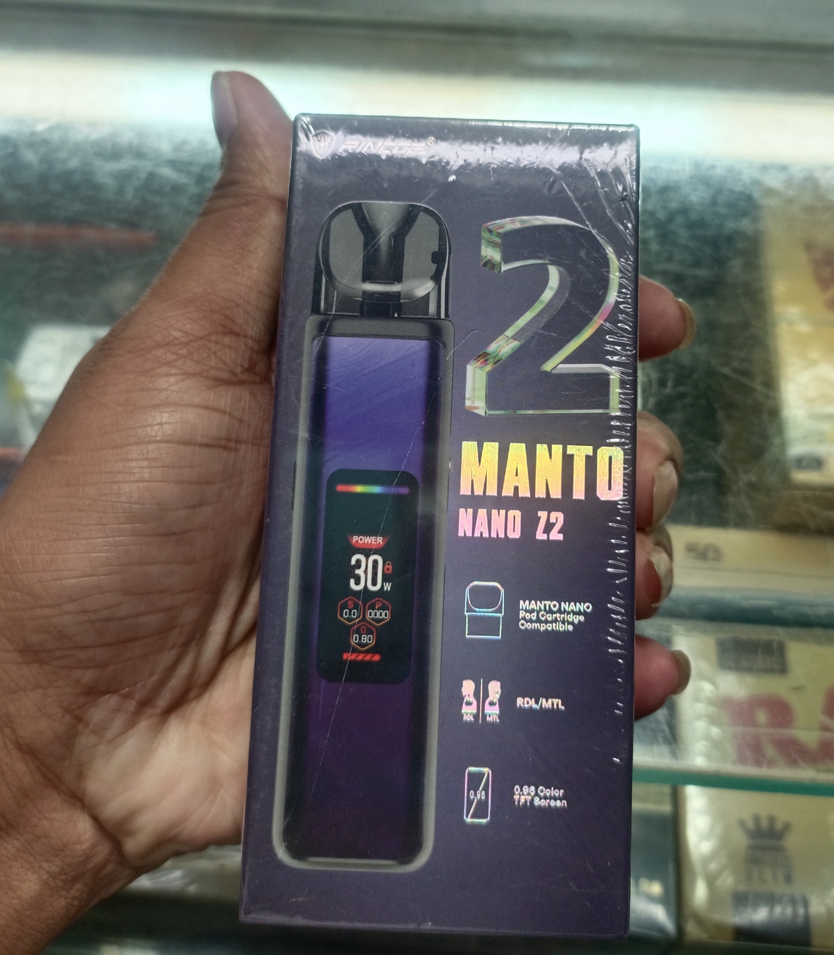 Cigarette Rincoe Manto Nano Z2 Pod System Kit 30WRincoe Manto Nano Z2 is a stylish pod system with 30W max output and an interactive screen (60ml Flavour Juice free). 