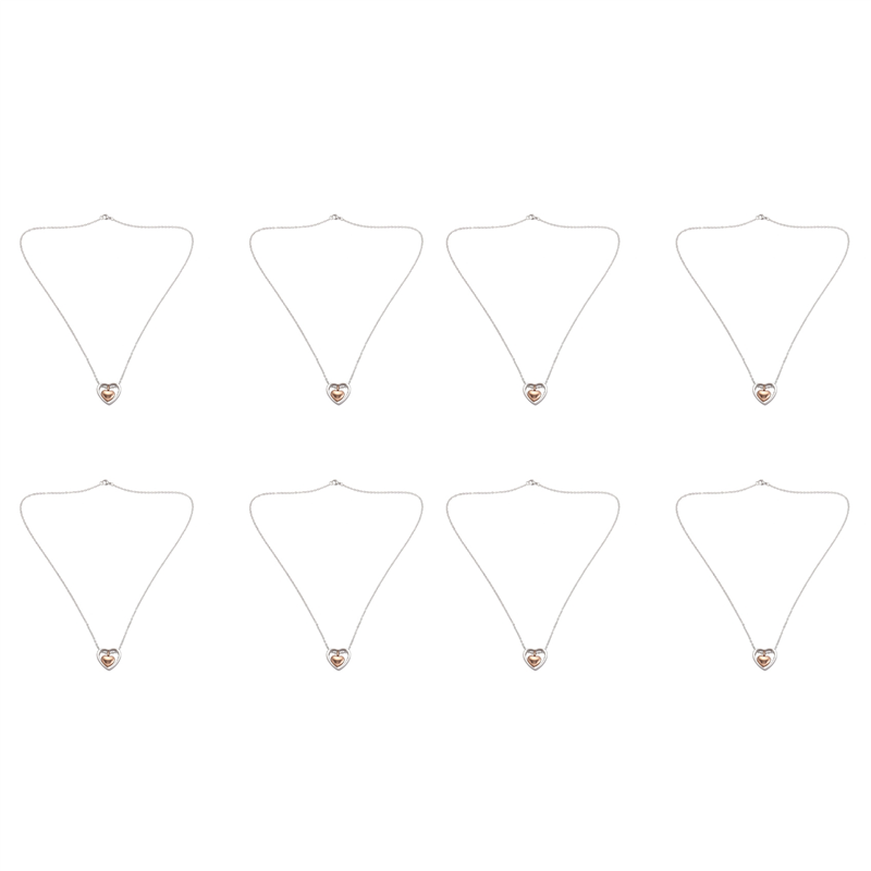 8X Double Heart Rose Gold Cremation Urn Necklace Pendant Funnel Fill Kit Keepsake Memorial Ashes