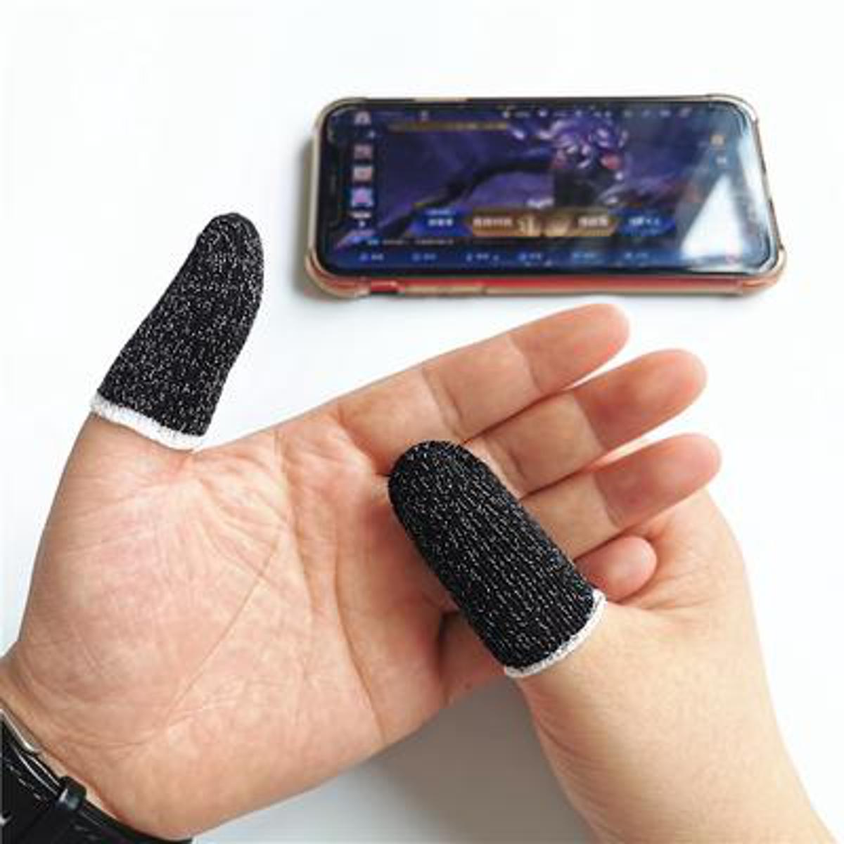 PUBG Mobile Gaming 1 Pair Breathable Mobile Finger Sleeve Press Trigger Game Controller Sweatproof Gloves. 