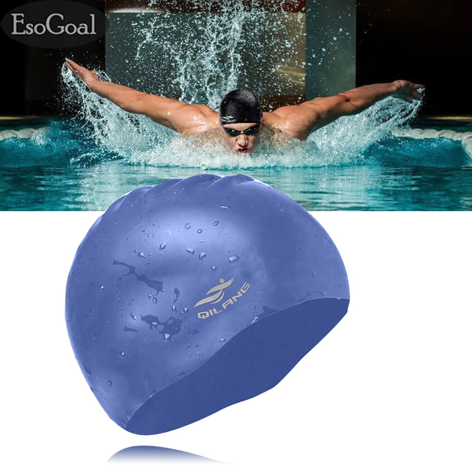 EsoGoal Swim Cap Long Hair Swimming Cap 