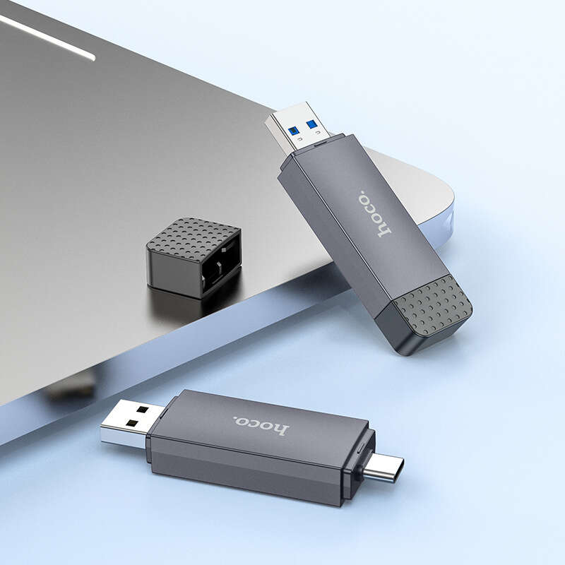 HOCO/Haoku HB45 Smart Key 2-in-1 USB/Type-C 2.0/3.0 Card Reader. 