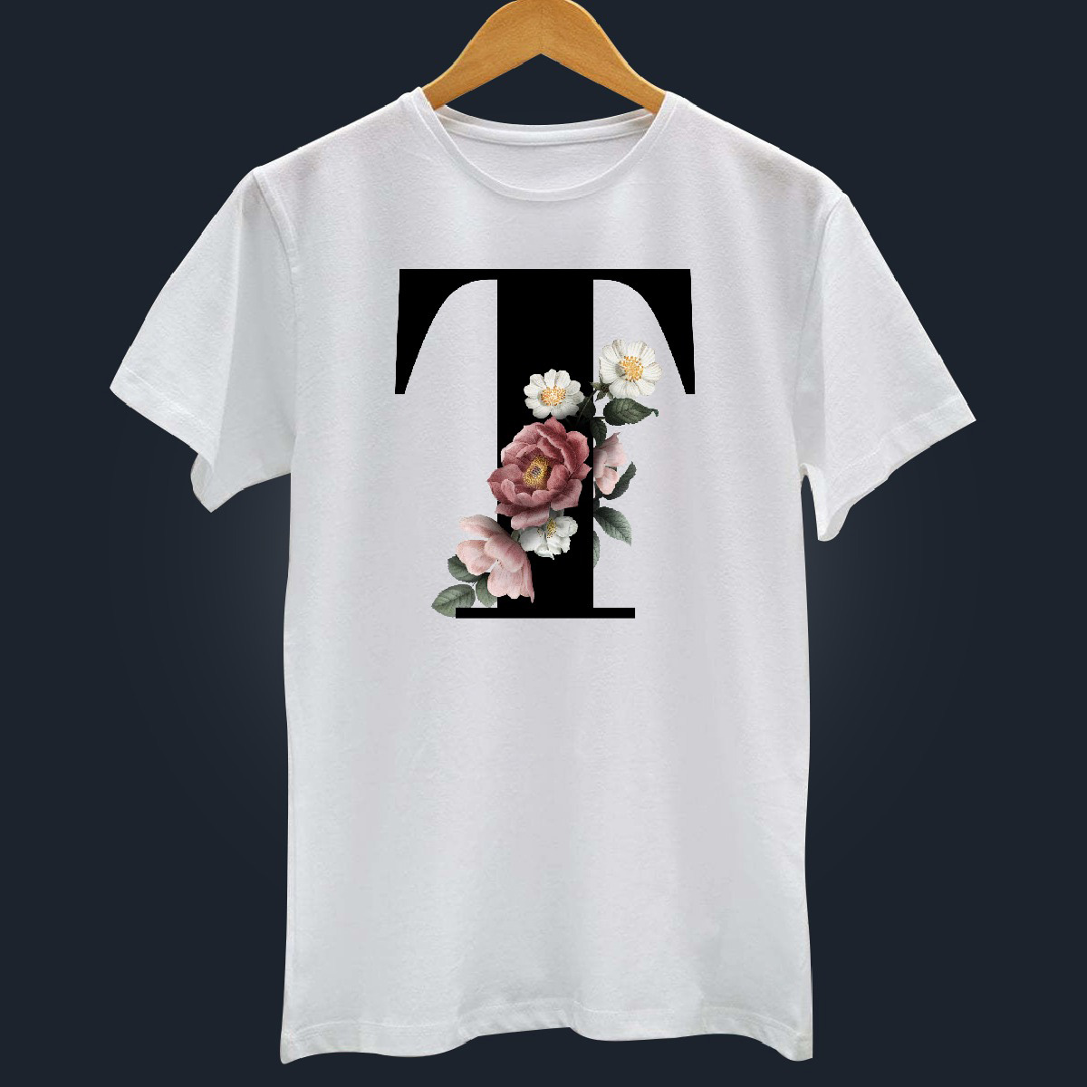 White Synthetic Alphabet T-Shirt A To Z T-Shirt For Men - Make a Style Statement with This Unique Alphabet Tee. 