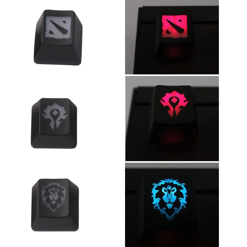 Backlit Mechanical Keycap Gaming Keyboard Buttons World Of Warcraft DOTA Mercy ABS Light Transmission Game Player Accessories