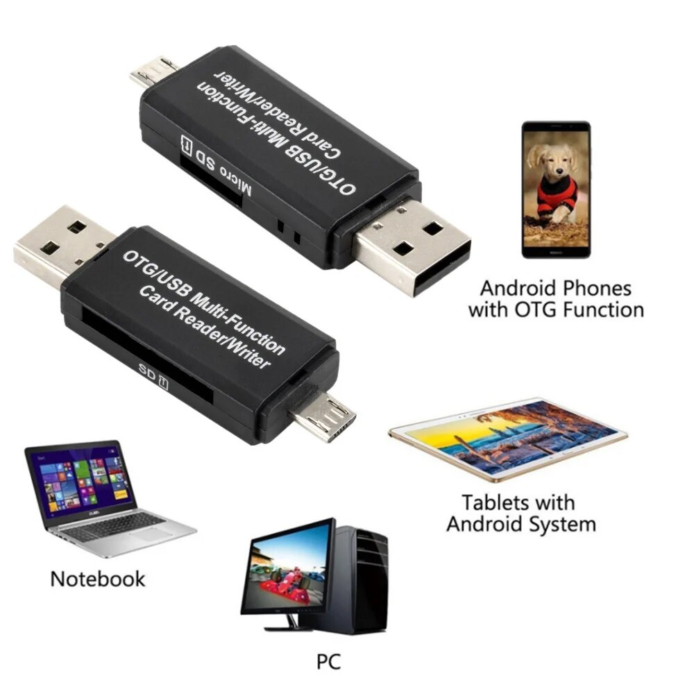 USB 2.0 Card Reader OTG Micro SD Card Reader For USB Micro SD Adapter Flash Drive Smart Memory Card Reader Type C Cardreader. 