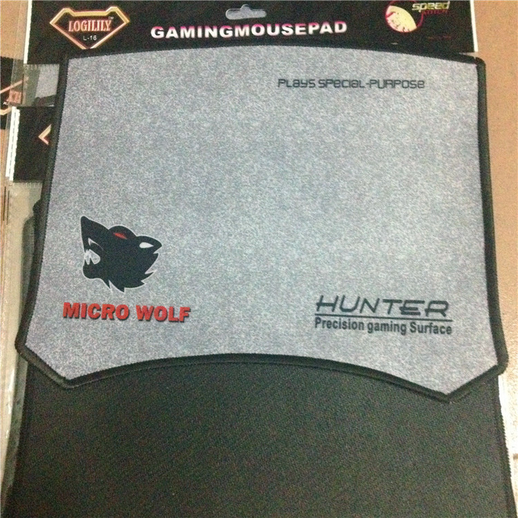 HUNTER L-16 Mousepad Micro Wolf Mouse Pad 245x200x2mm Lock Mouse Pad for Games. 