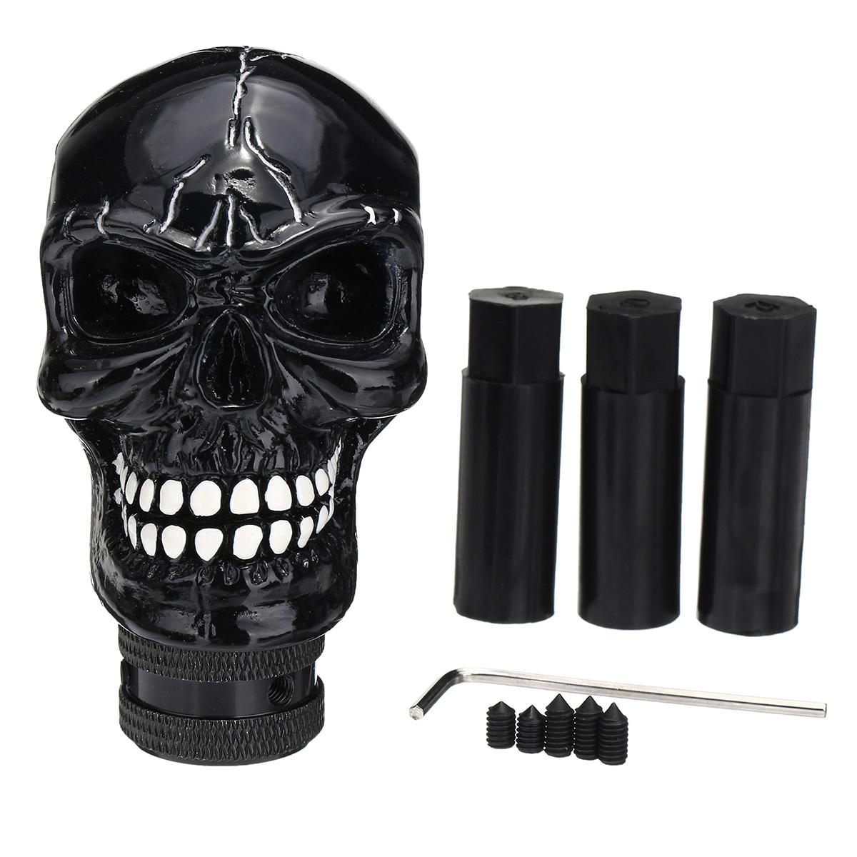 Black Skull Head Style Shift Knob Lever Shifter for Car Truck Manual Stick Gear