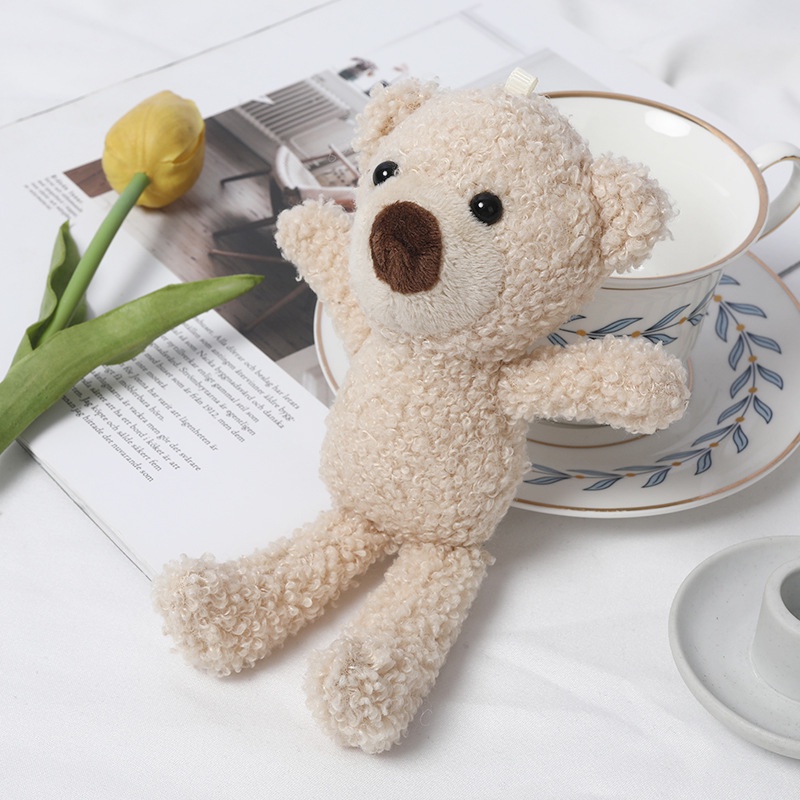(New) key pendant cute bear for bag holiday gift decoration 20cm long leg teddy bear doll toy kawaii bear crunch cute toy key pendant/Hot Ale
