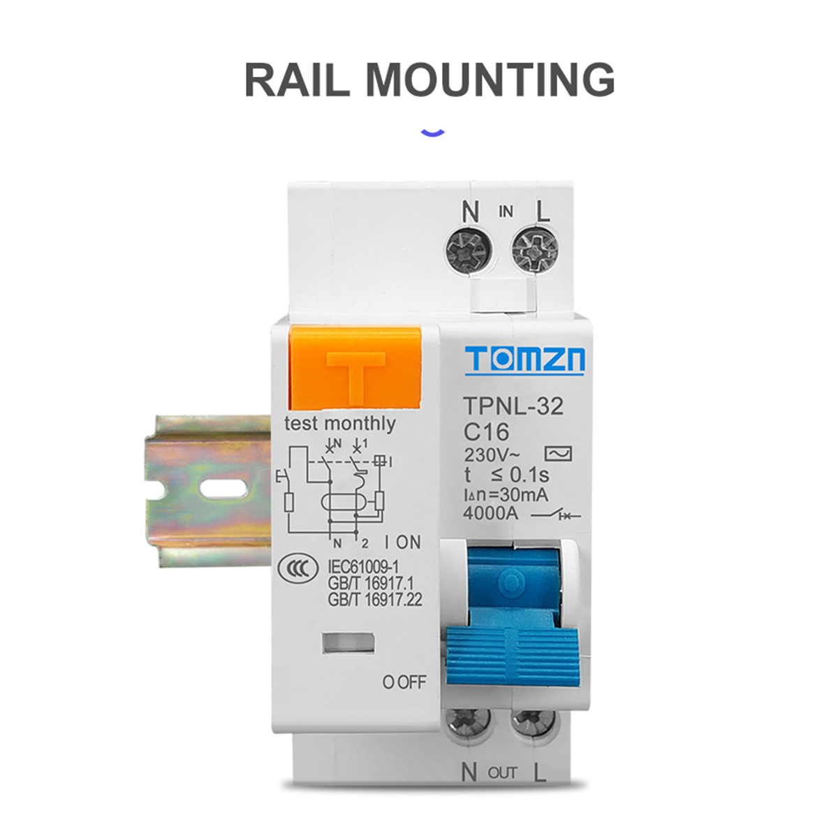 TPNL DPNL 230V 1P+N Residual Current Circuit Breaker, TPNL 32A | Daraz ...