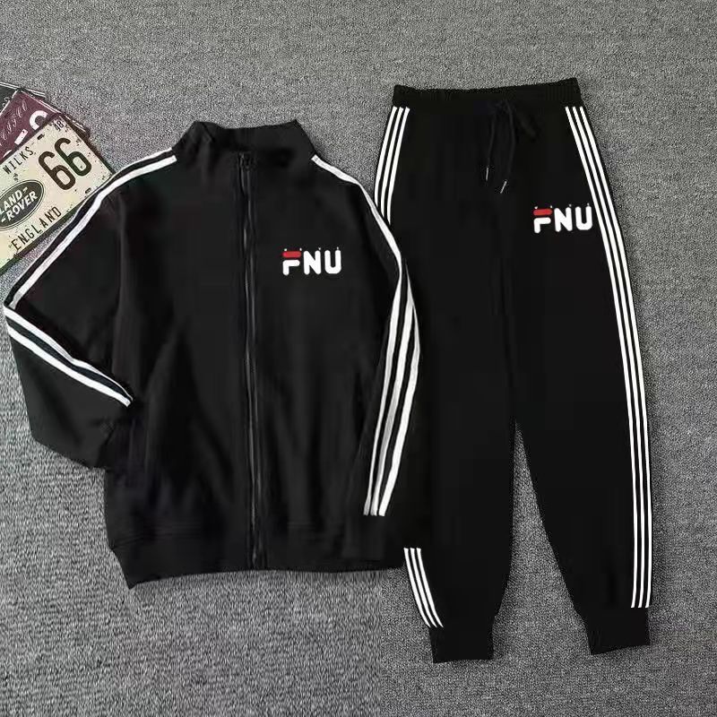 Spring and Summer Social Smart Guy Sports Jacket Boy Korean Style Casual Long-Sleeved Top Internet Celebrity Set as in Same Style Tide. 