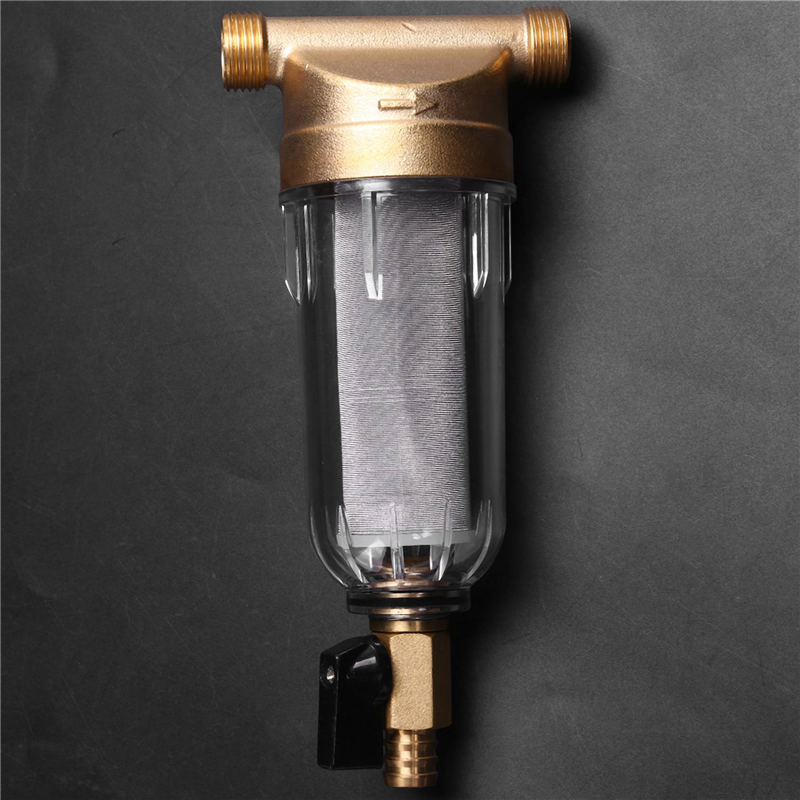 3X 4 Split-Mouth Water Filters Front Purifier Copper Lead Pre-Filter Backwash Remove Rust Contaminant Sediment Pipe. 