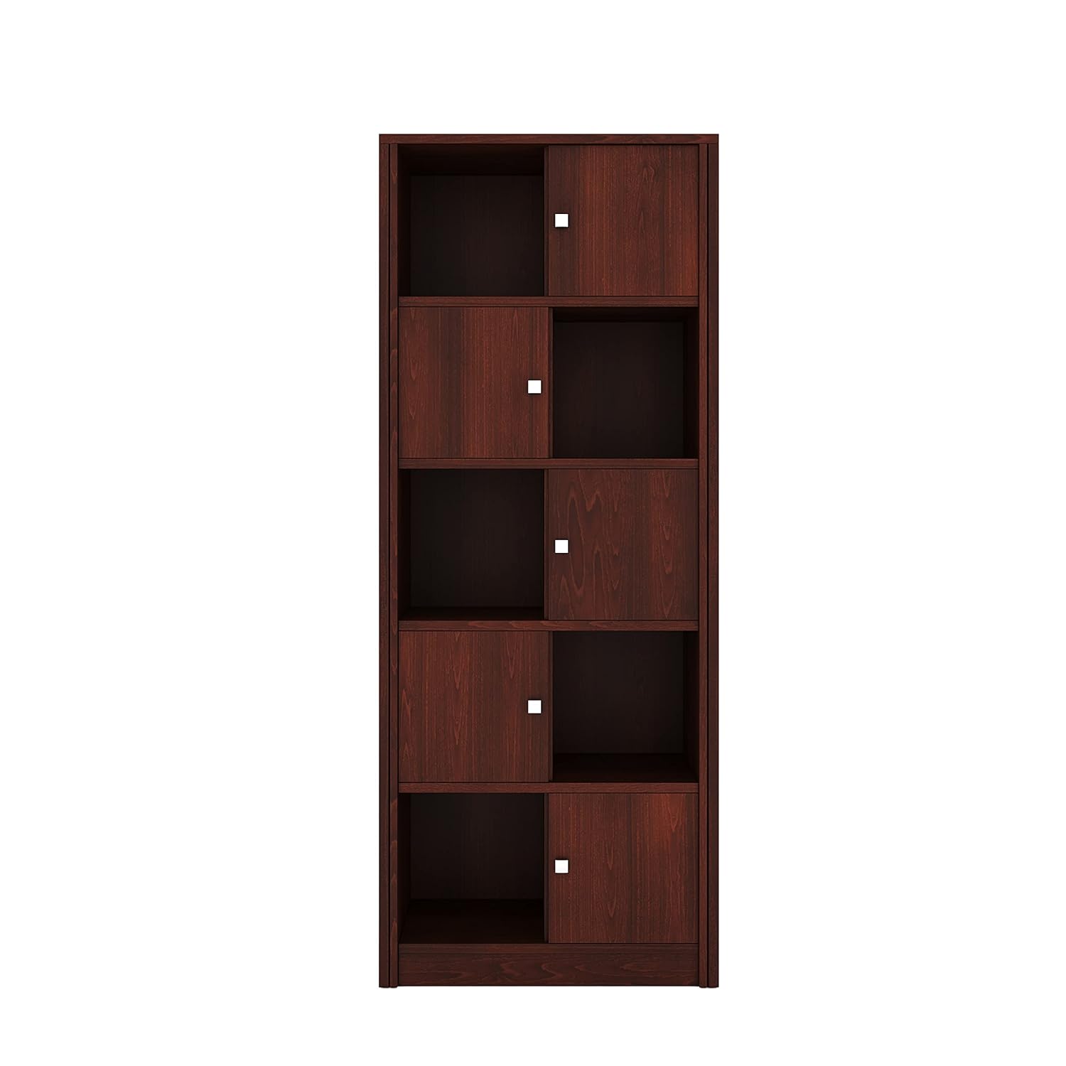 Juno Cabinet Book Case Multipurpose Use In Storage Organizer Display Rack, Free Standing bookshelf with Open Shelves and Cabinet Shelve Unit Office Living Room Display Storage Rack Design by Nahid Furniture 60x24x10". 