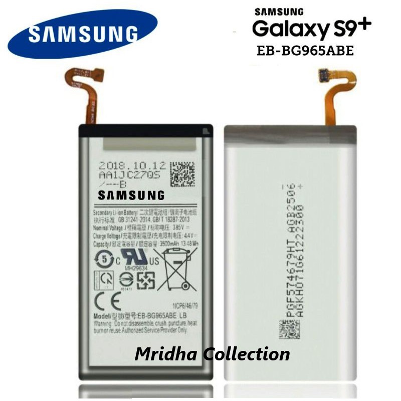Samsung Galaxy S9+ Battery Lithium Polymer Replacement Battery With 3500 mAh Capacity For SM-G965F, SM-G965U, SM-G965W, SM-G9650, SM-G965U1, SM-G965N, SCV39, SM-G965X, SC-03K. 