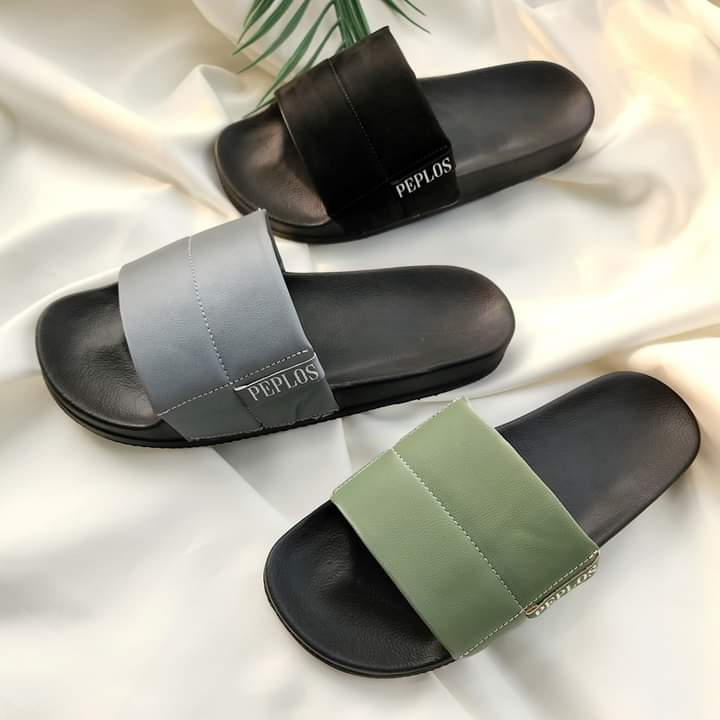 Green Black And Grey Color Peplos Slide Slipper Sandal For Men S23. 