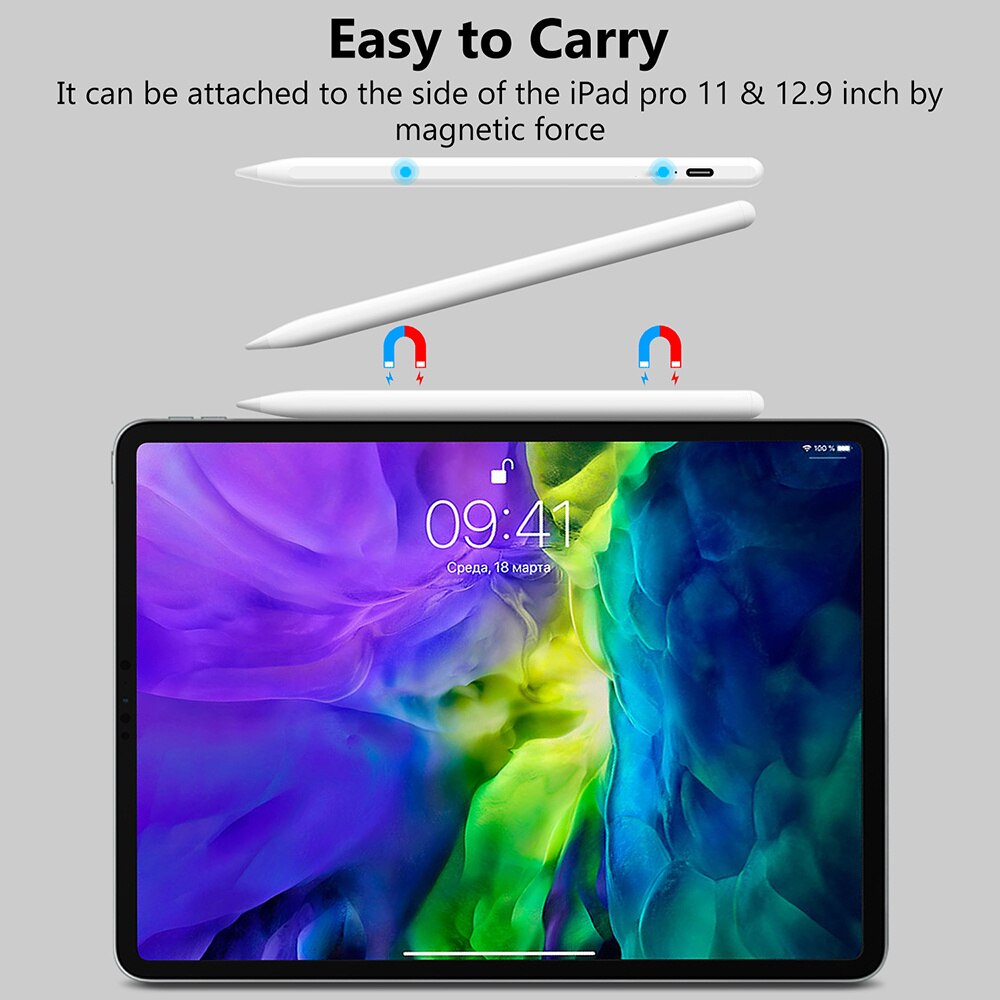 Stylus Pen For iPad With Palm Rejection,For iOS and Android Universal Capacitive Tablet Stylus Pens For Precise Writing/Drawing. 