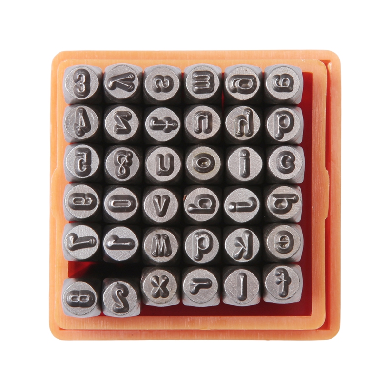 ZOROOM Metal Stamping Kit, 74 Pcs 0.3cm Art Font Uppercase and Lowercase Letter Punch and Number Punch Set, Metal Stamping Jig. 