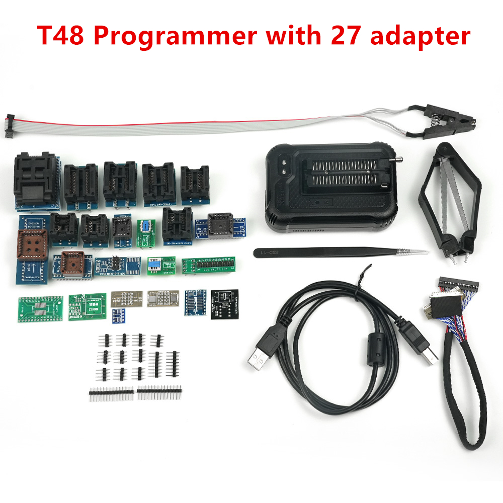XGecu T48 Programmer 56 Pin Drivers ISP Support 21000+ with 30 adapters Original EMMC-ISP Version 1 /ADP_F48_EX-2 /EX-1 Adapter minghao. 