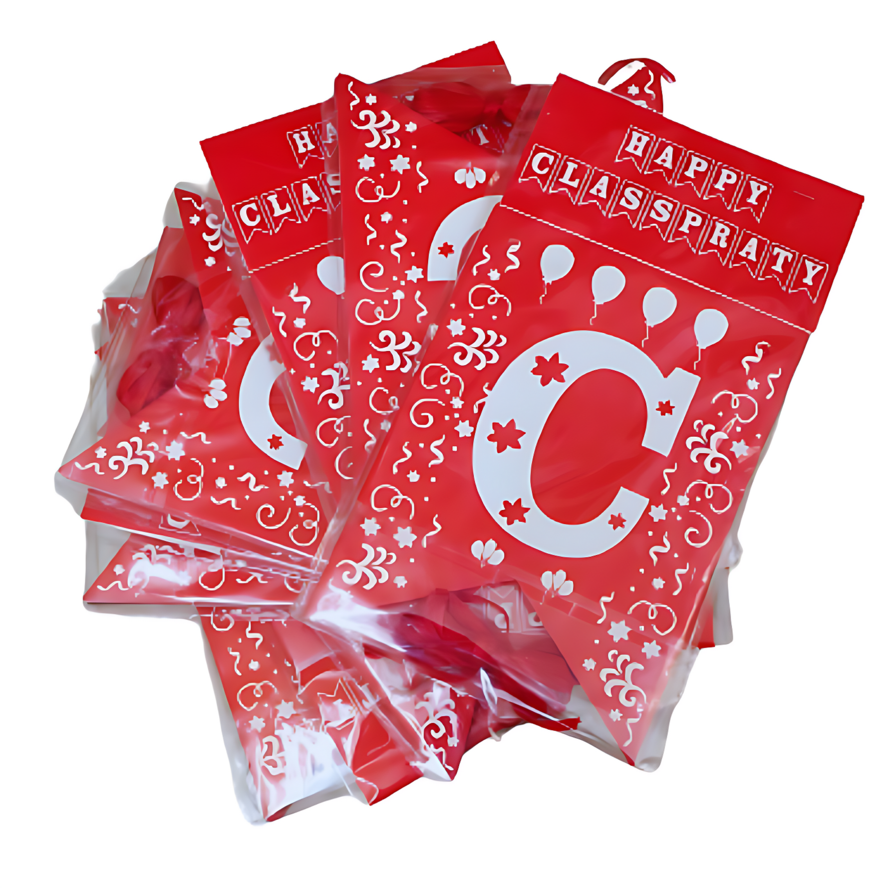 Happy Class Party Paper Banner - Vibrant Red Banner for Class Decoration -  (Pack of 1 Pcs). 