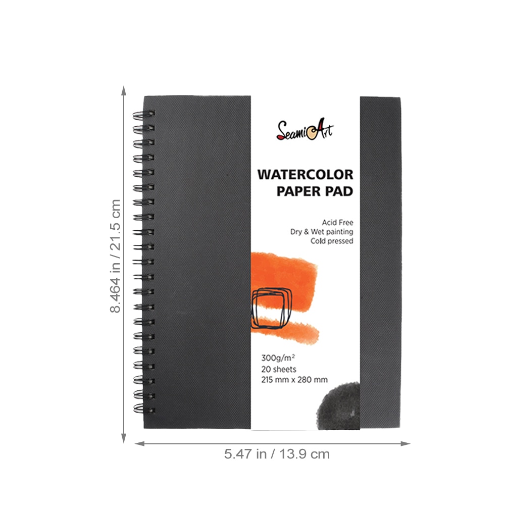 Drawing Paper Pad Book Sketchpainting Media Spiral Painted Hand Sketchbook Notebook Blank Watercolor Accessories Panel Notebooks. 