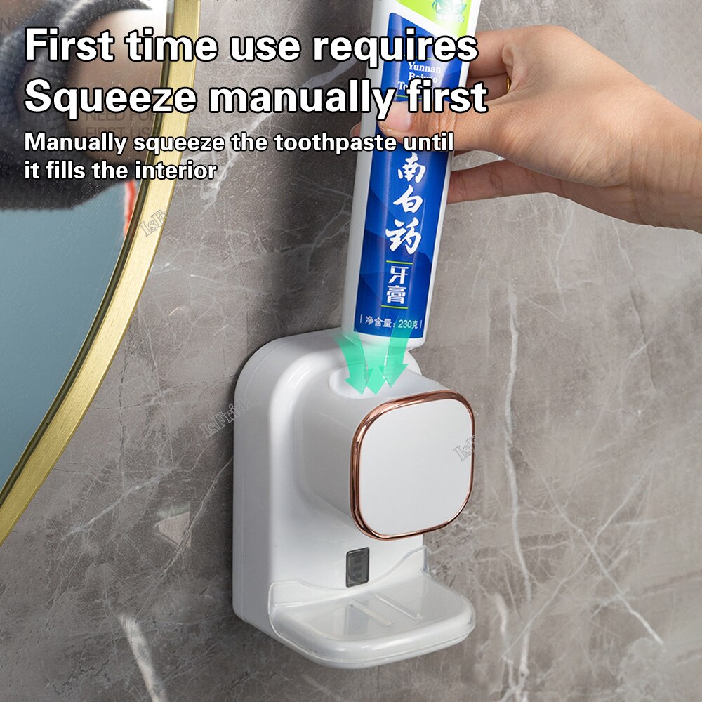 Smart Toothpaste Dispenser 3 Mode Automatic Sensor Electric Wall Mounted Tooth Paste Squeezer USB Removable Bathroom Accessories. 