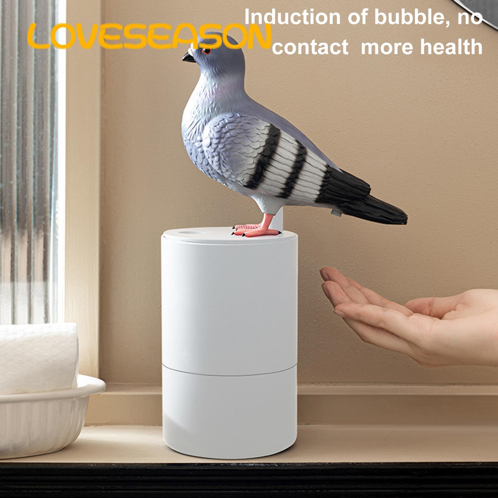 Funny Pigeon Shape Soap Pump Automatic Foam Soap Dispenser with Touchless Sensor for Hygienic Hand Washing Pigeon Shape Design Fine Foam Dispensing Easy to Use Pigeon Shaped Soap Dispenser. 