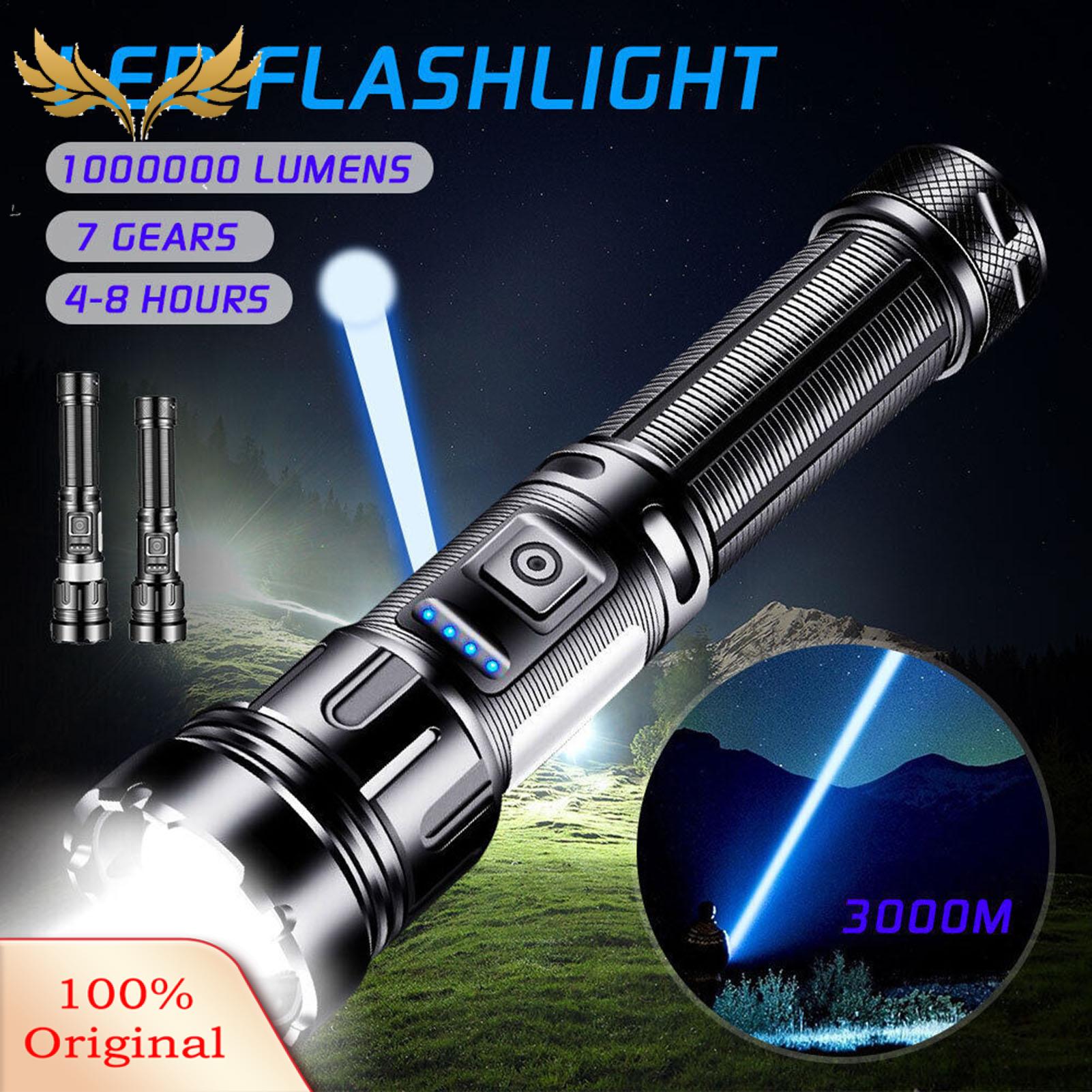 Super Bright Tactical Flashlight Ultra Bright Rechargeable Tactical Led Flashlight with 7 Modes Waterproof Magnetic Perfect for Outdoor Activities High Lumens Zoomable Torch Rechargeable Flashlight. 