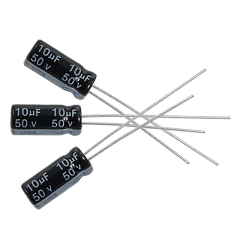 20Pcs- RADIAL 10uF 50V Electrolytic Capacitors 10uF 50V Radial Polarized Aluminum Electrolytic Capacitor THT Electrolytic Radial Capacitors Electronics Circuitry & Parts. 