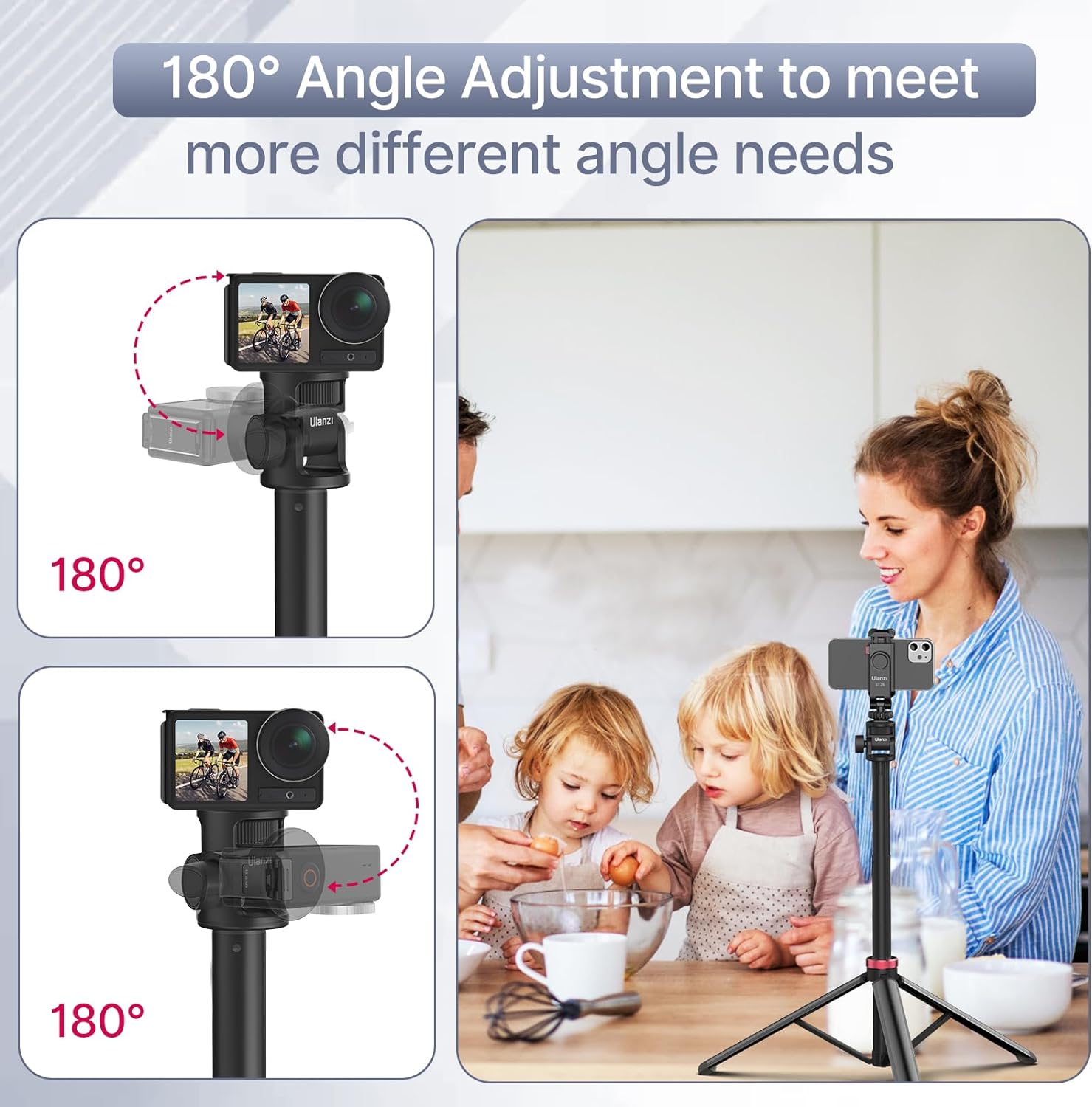 Ulanzi MT-79 Extendable Tripod with 1/4'' Screw for DSLR Camera Smartphone Fill Light Microphone Tripod. 