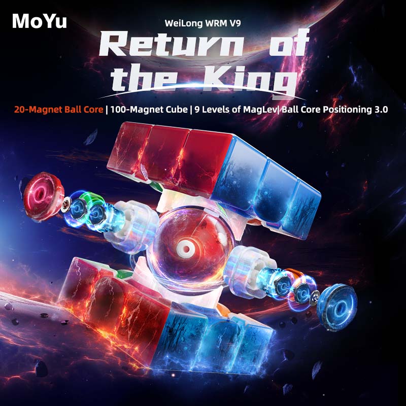 New MOYU WEILONG WRM V9 3x3 Maglev Ball Core 20 Magnetic Magic Cube UV 3x3 Professional 100 Magnetic Particles 3×3 Speed Puzzle Toys 3x3x3 Original Cubo Magico. 