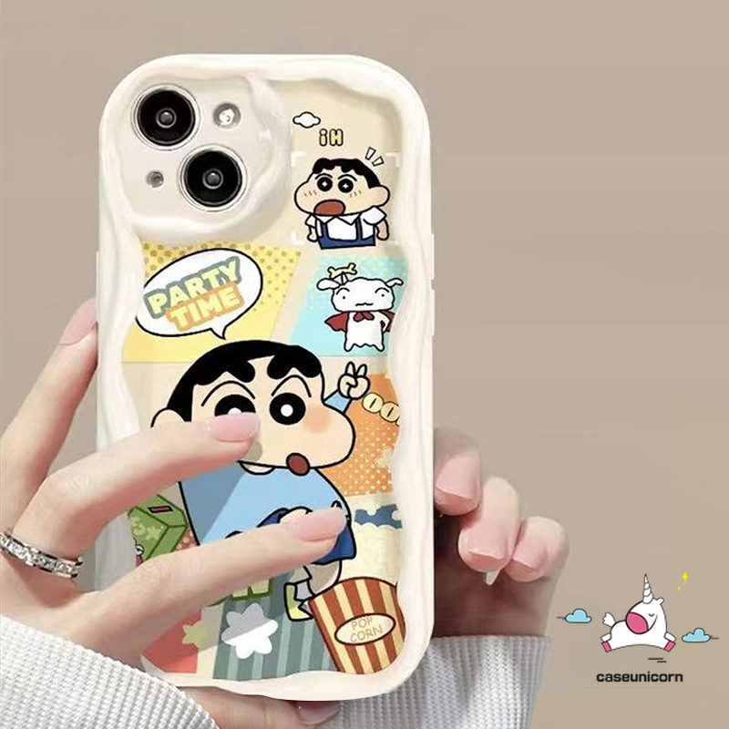 Cute Crocodile Crayon Shin-Chan Lotso Doodle Phone Case Compatible for IPhone 15ProMax 15 11 14 13 12 Pro Max X 7 8 Plus XR XS Max Cartoon 3D Wavy Curved Edge Soft Cover. 