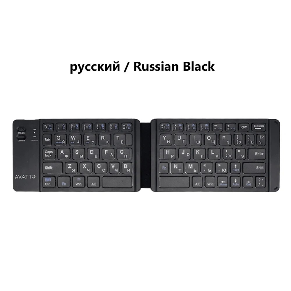 AVATTO Light-Handy Mini Wireless Bluetooth Folding Keyboard,Foldable Wireless Keypad for IOS/Android/Windows ipad Tablet phone. 