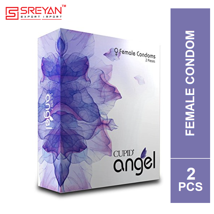 Cupid Female Condom Angel Lubricated Condom For Women - 2Pcs Box - Condom  (Made In India)