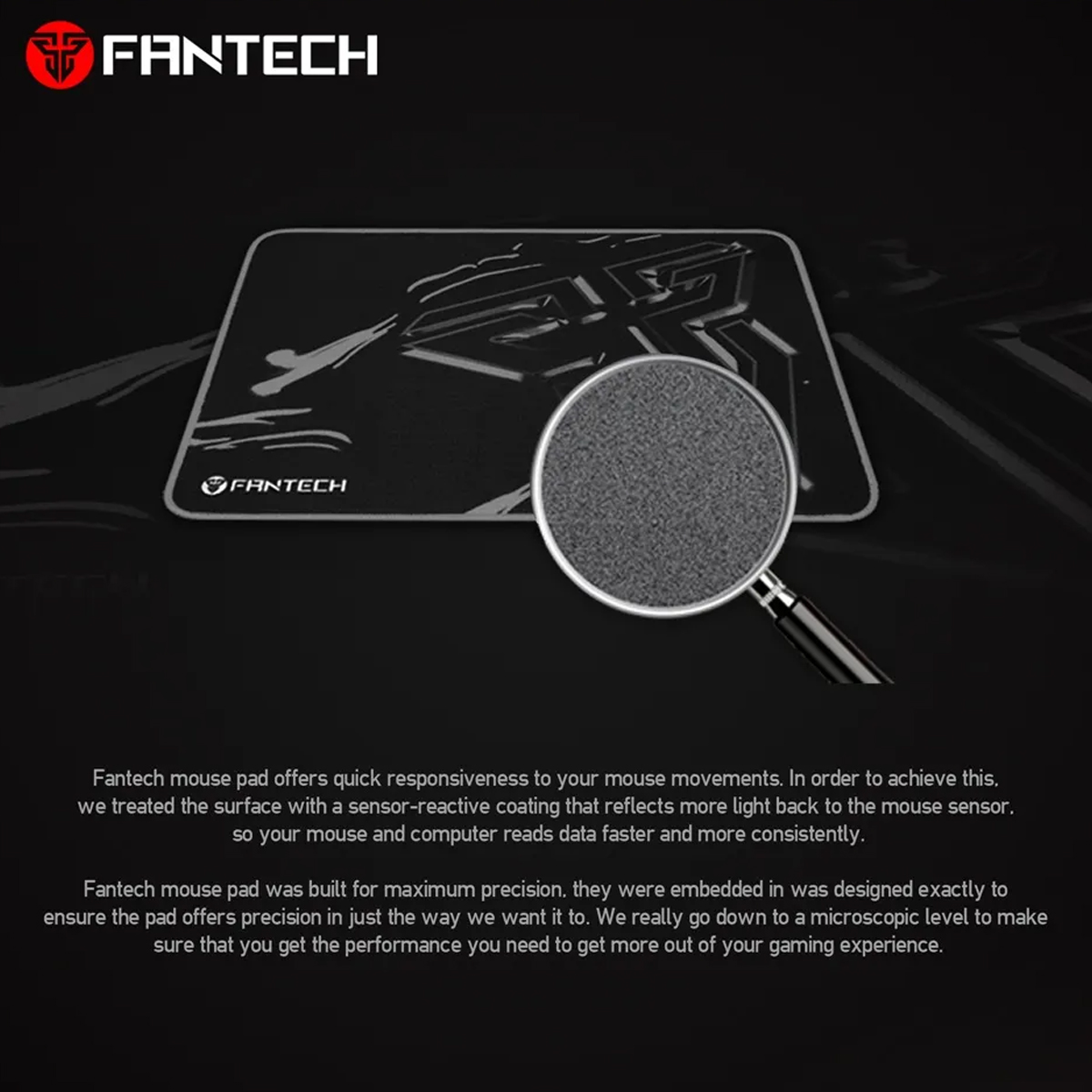FANTECH SVEN MP35 Control Type Surfaces Enhanced With Anti-Slip Base and Smooth Surface Gaming Mouse Pad. 