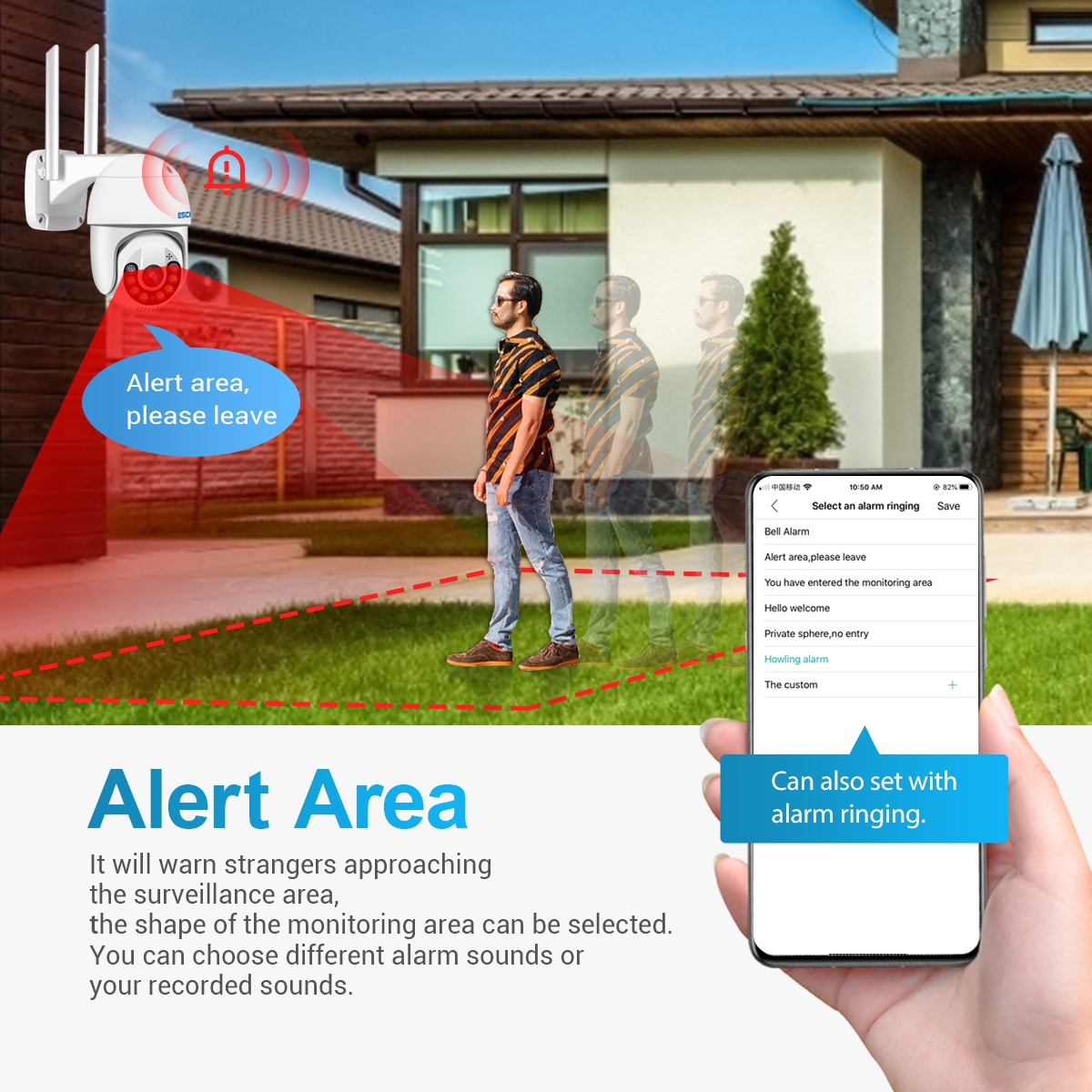 (Ready Now)ESCAM QF800 H.265X 8MP AI Humanoid Detection Auto Tracking Waterproof WiFi IP Camera,UK Plug. 