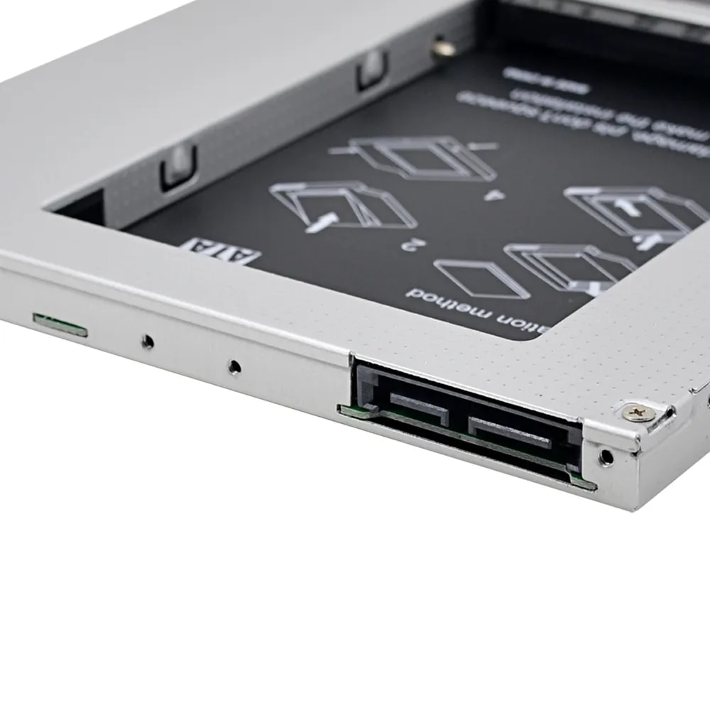 For Dell Latitude E6320 E6420 E6520 E6330 E6430 E6530 optibay Aluminum 2nd HDD Caddy 9.5mm SATA 3.0 2.5SSD DVD HDD Case Adapter. 