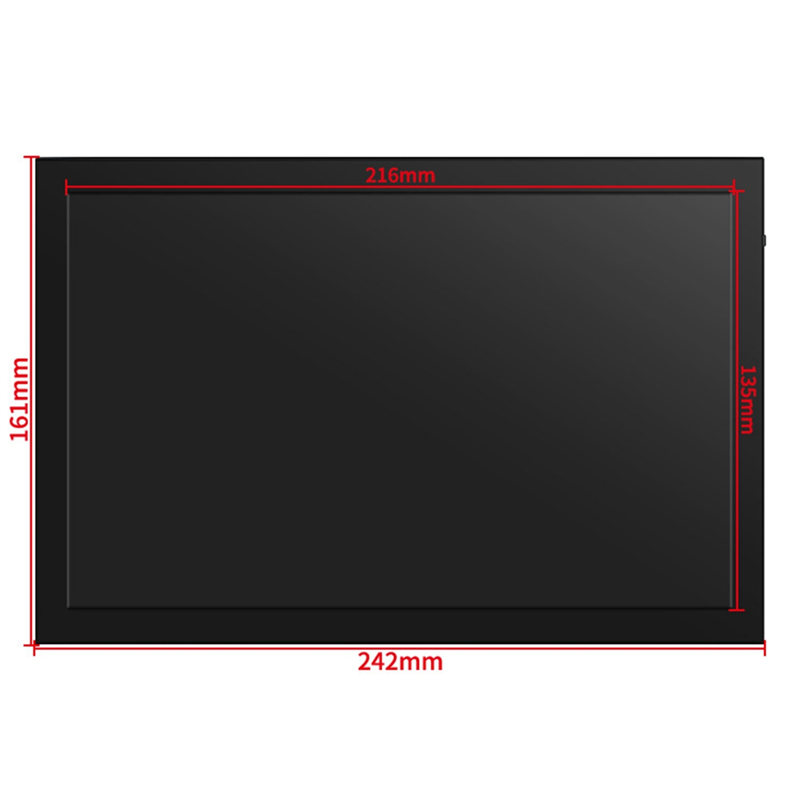 10.1 Inch Touch Screen LCD Display with Metal Case Parts Accessories for 3B+/4B Nano PC EU Plug. 