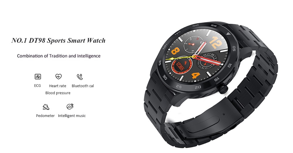NO.1 DT98 Full Round HD Screen Sports Smart Watch Bluetooth Call ECG Heart  Rate Blood O2 Monitor IP68 Waterproof Fitness Tracker - Black: Buy Online  at Best Prices in Bangladesh | Daraz.com.bd