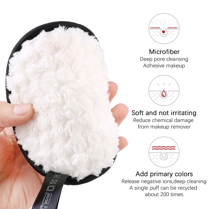 Microfiber Cloth Pad Facial Makeup Remover Puff Round Mesh Grain Cotton  Double-layer Cleansing Towel Reusable Cleaning Wipes - Cosmetic Puff -  AliExpress