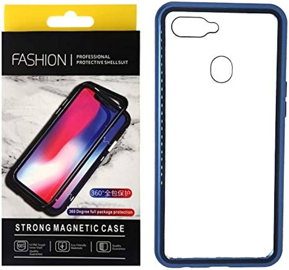 OnePlus 5T / 1+5T - 360 Degree Magnetic Adsorption Case Metal Frame Tempered Glass Back with Built-in Magnet Cover. 
