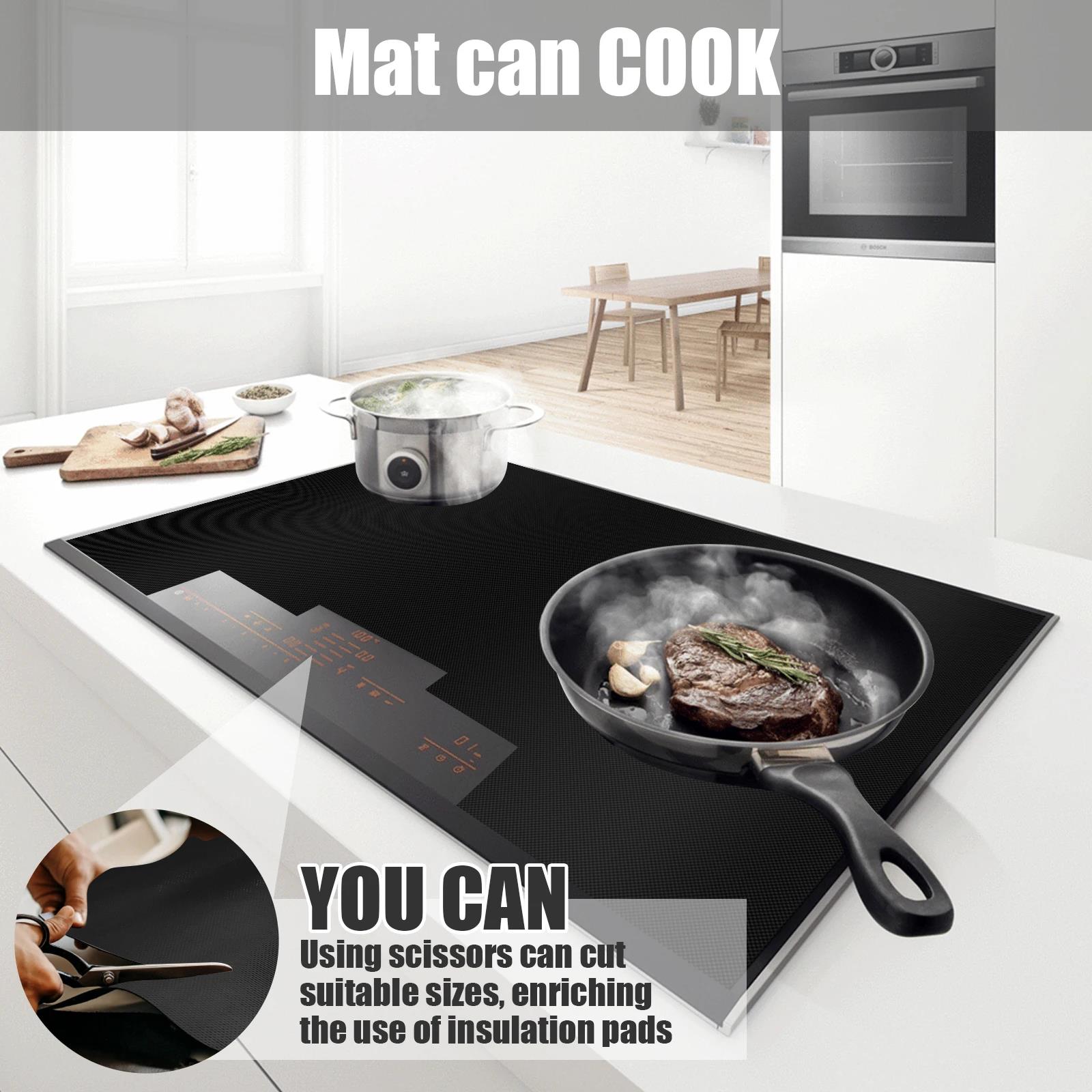 Induction Cooker Cover Silicone Induction Cooker Mat Large Nonstick Electric Stove Cover Mat Stove Top Cover Pad Kitchen Gadgets. 